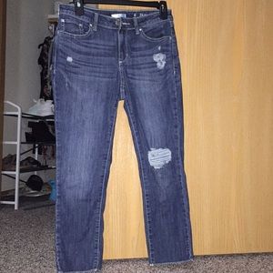Lauren Conrad Ripped Skinny Jean Capris Size 6